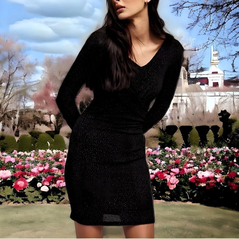 *30of3* NWOT. Forever Twenty One sparky black sexy dress
